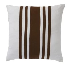 Linen Stripes 50x50cm Filled Cushion Tobacco