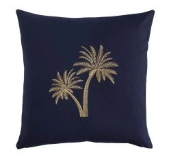Royal Navy Palm 55x55cm Filled Cushion