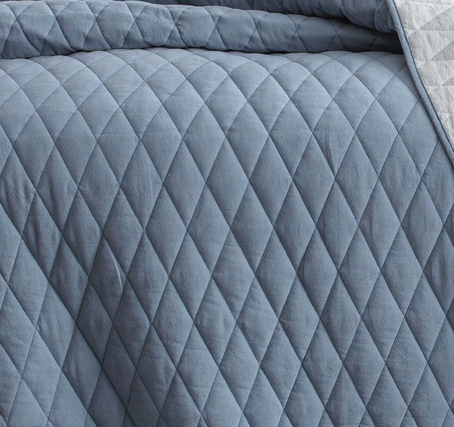 Diamante Coverlet Set Range Blue - Image 2