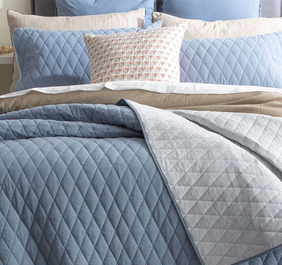 Diamante Coverlet Set Range Blue - Image 3