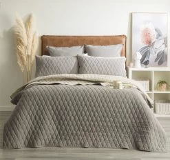 Diamante Coverlet Set Range Charcoal