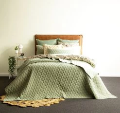 Diamante Coverlet Set Range Juniper