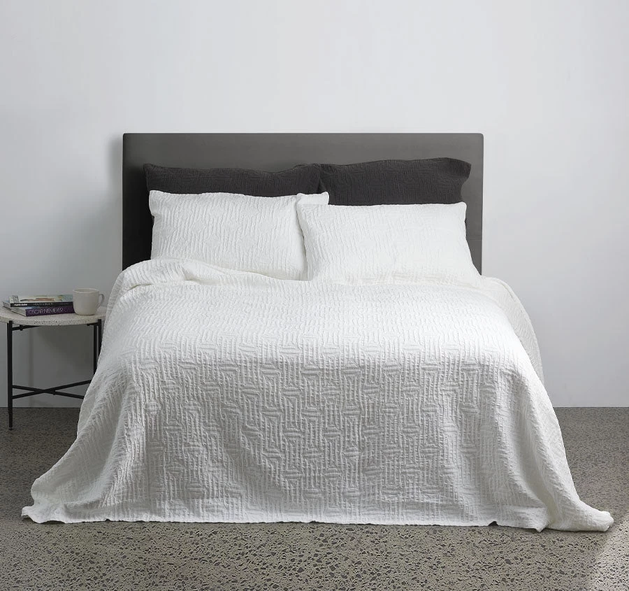 Capsule Bedspread Set Range White