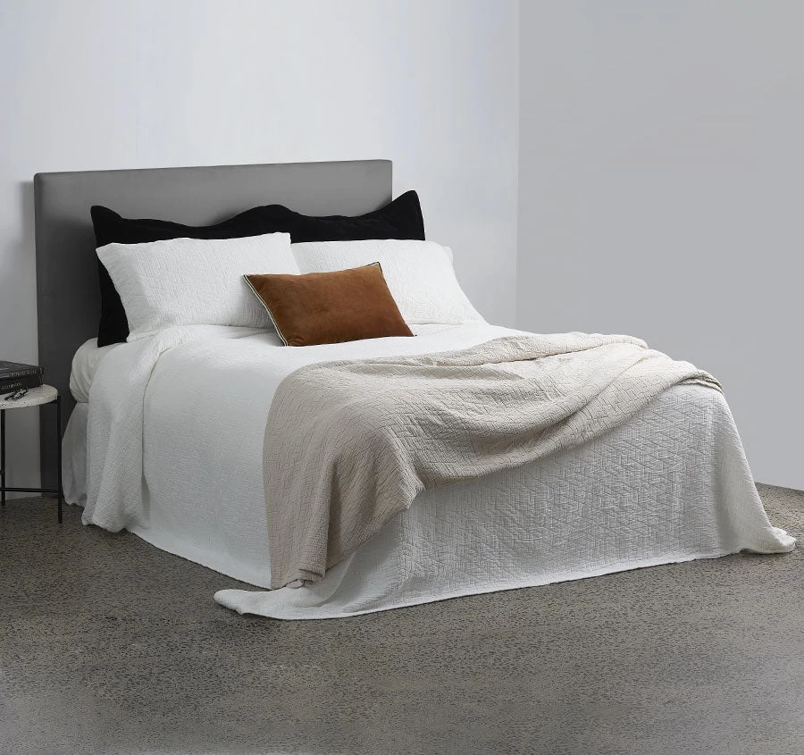 Roma Bedspread Set Range White