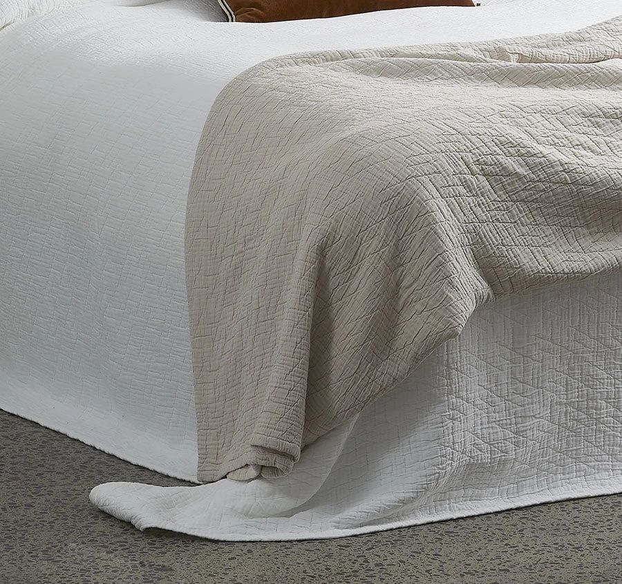 Roma Bedspread Set Range White - Image 3