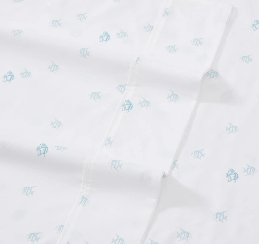 Tommy Bahama Angel Fish Sheet Set Range Waterfall - Image 2