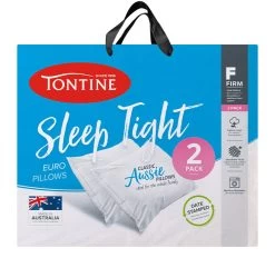 Sleep Tight European 2 Pack Firm Pillows