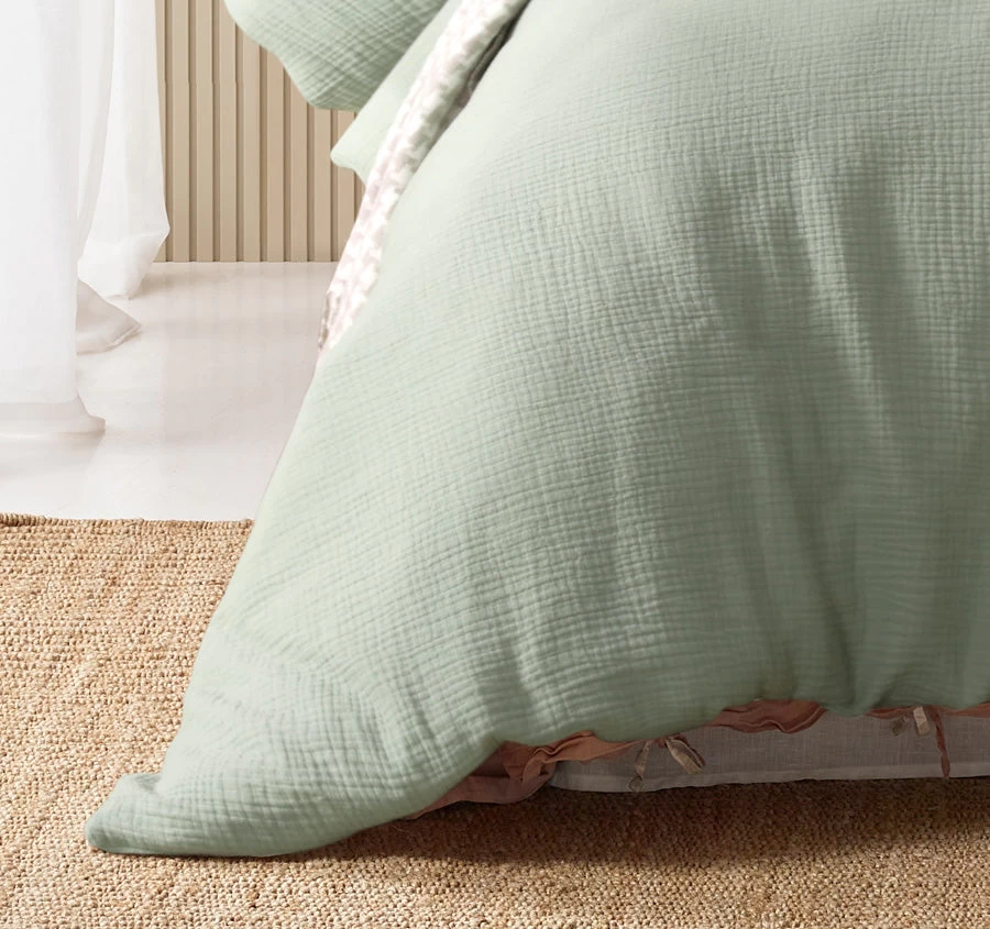 Hugo Quilt Cover Set Range Sage - Image 3