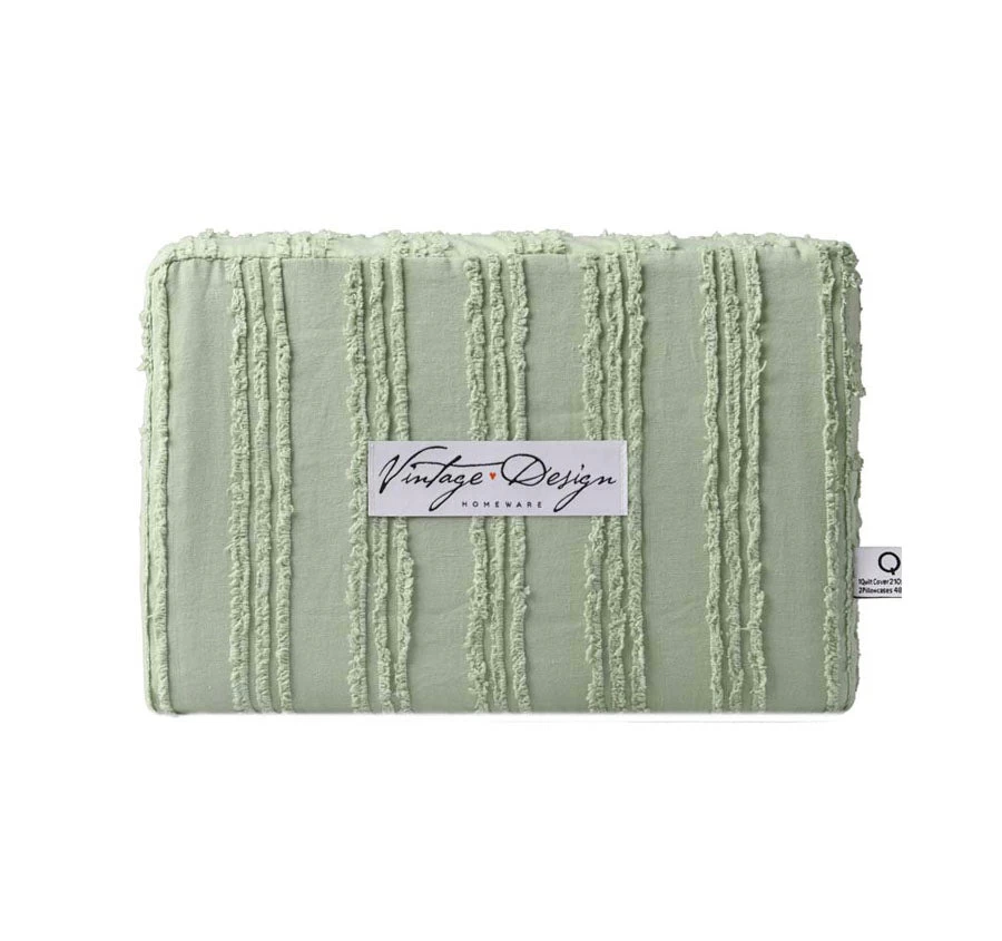 Reflections Quilt Cover Set Range Sage - Image 4