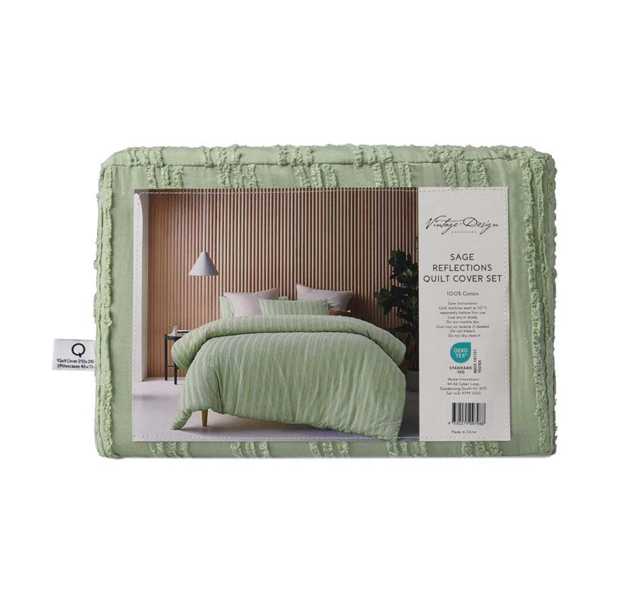 Reflections Quilt Cover Set Range Sage - Image 5
