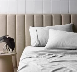 Vintage Washed Linen Cotton Sheet Set Range White