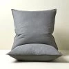 Ravello Linen European Pillowcase Pair Charcoal